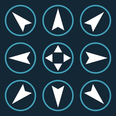Gezinti yönergeleri vektör düz Icon Set