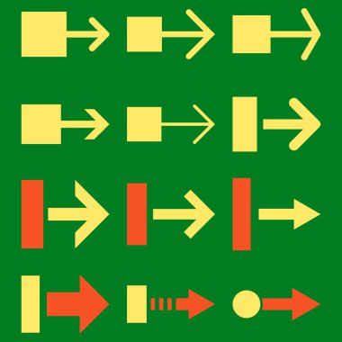 Doğru vektör düz Icon Set çekmek