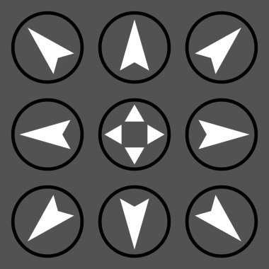 Gezinti yönergeleri vektör düz Icon Set