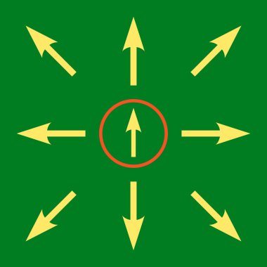 Yön vektör düz Icon Set