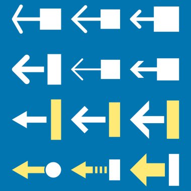 Sol vektör düz Icon Set çekmek