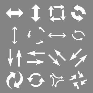 Exchange oklar düz Icon Set vektör