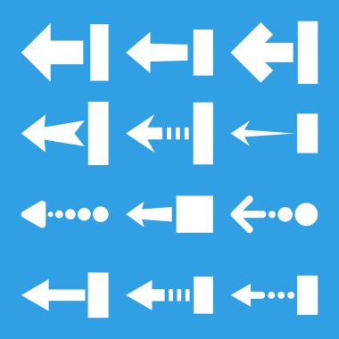 Sol vektör düz Icon Set çekmek