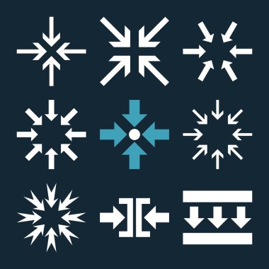 Oklar vektör düz Icon Set en aza indirmek