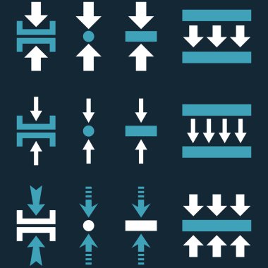 Basınç dikey vektör düz Icon Set