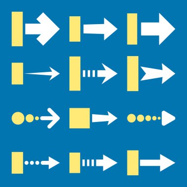 Doğru vektör düz Icon Set çekmek