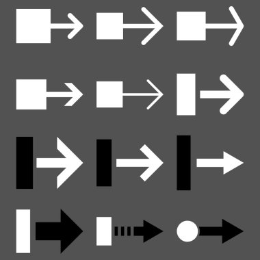 Doğru vektör düz Icon Set çekmek