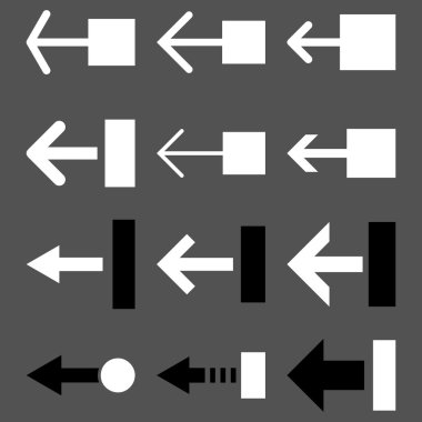 Sol vektör düz Icon Set çekmek