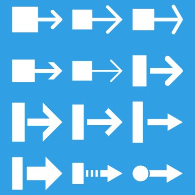 Doğru vektör düz Icon Set çekmek