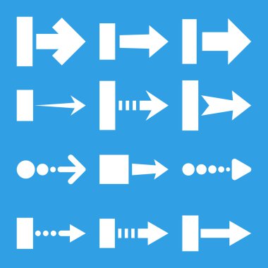 Doğru vektör düz Icon Set çekmek