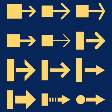 Doğru vektör düz Icon Set çekmek