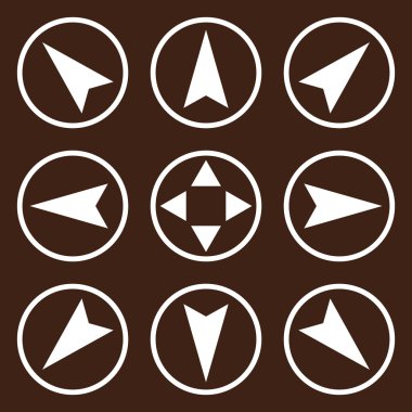 Gezinti yönergeleri vektör düz Icon Set