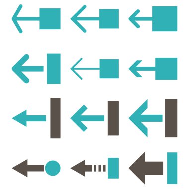 Sol vektör düz Icon Set çekmek