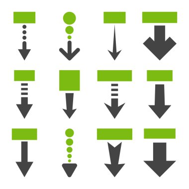 Vektör düz Icon Set çekin