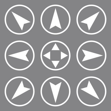 Gezinti yönergeleri vektör düz Icon Set