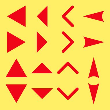 Ok uçları vektör düz Icon Set