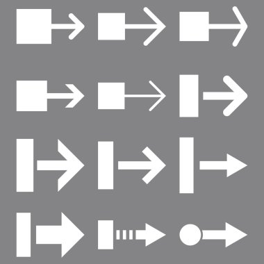 Doğru vektör düz Icon Set çekmek