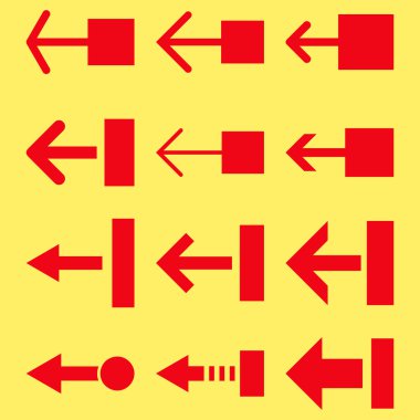 Sol vektör düz Icon Set çekmek