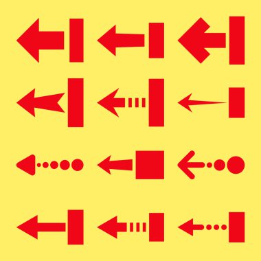 Sol vektör düz Icon Set çekmek