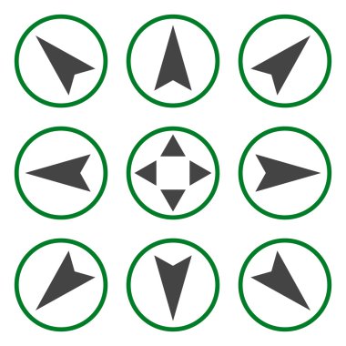 Gezinti yönergeleri vektör düz Icon Set