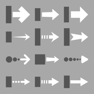 Doğru vektör düz Icon Set çekmek