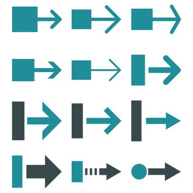 Doğru vektör düz Icon Set çekmek