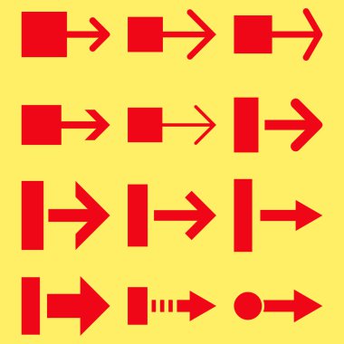 Doğru vektör düz Icon Set çekmek