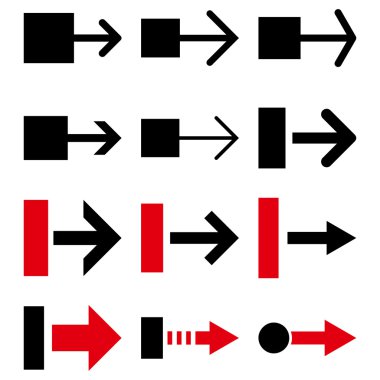 Doğru vektör düz Icon Set çekmek