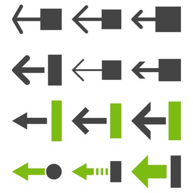 Sol vektör düz Icon Set çekmek