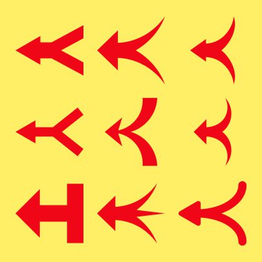 Oklar sol vektör düz Icon Set katılmak