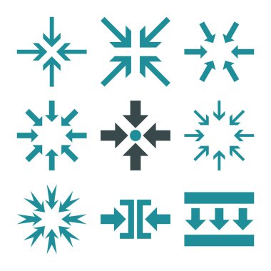 Oklar vektör düz Icon Set en aza indirmek