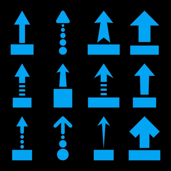 Trage în sus Vector plat Icon Set — Vector de stoc