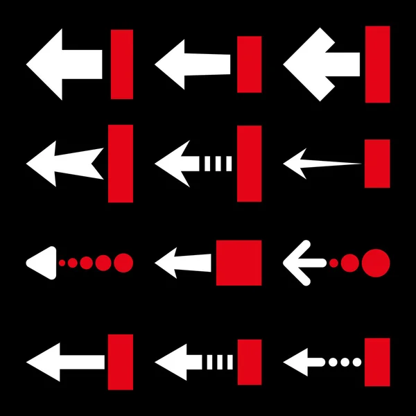 Ensemble d'icônes plates à vecteur gauche — Image vectorielle