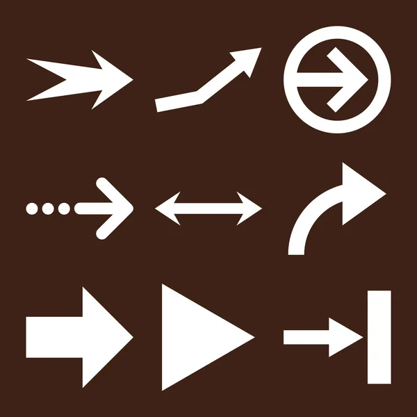 Flèches de direction Vector Flat Icon Set — Image vectorielle