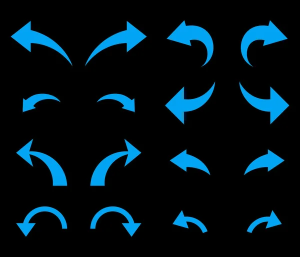 Flat Icon Set für Rückgängigmachung und Wiederholung des Vektors — Stockvektor