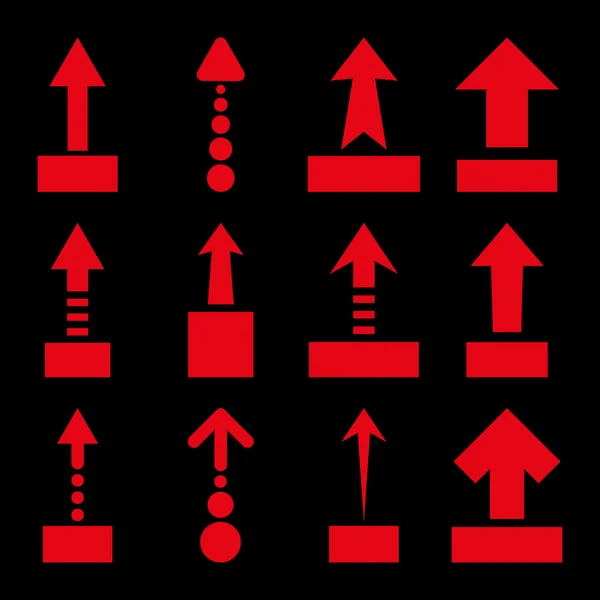 Pull-up-Vektor flaches Symbol gesetzt — Stockvektor