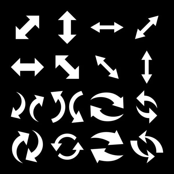 Troca de setas vetor conjunto de ícones plana —  Vetores de Stock