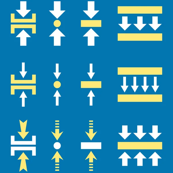 Conjunto de ícones planos vetoriais verticais de pressão —  Vetores de Stock