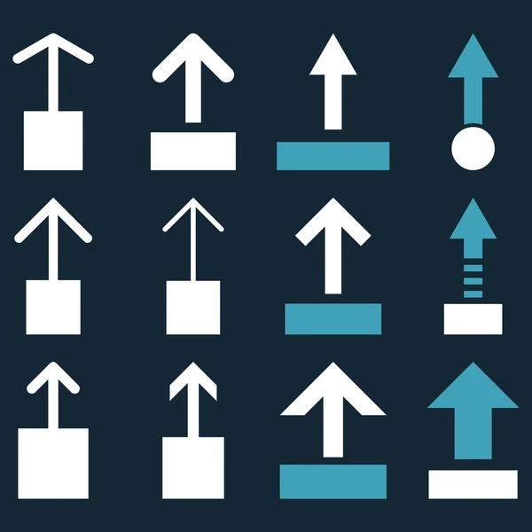Puxe para cima o conjunto de ícones plano vetorial — Vetor de Stock