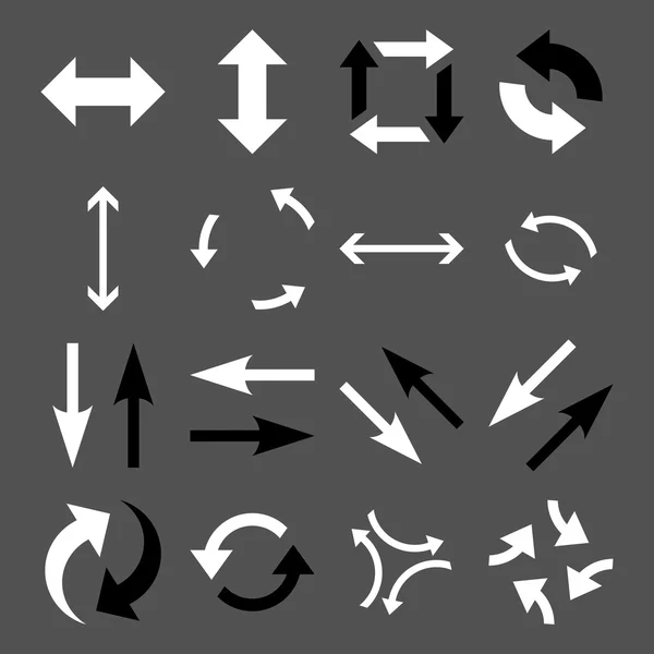 Exchange Arrows Vector Flat Icon Set — Stock Vector