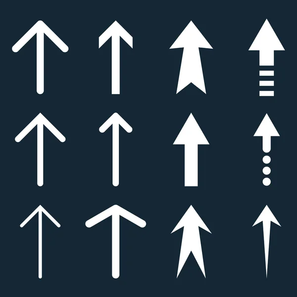 Flechas arriba Vector Icono plano conjunto — Vector de stock
