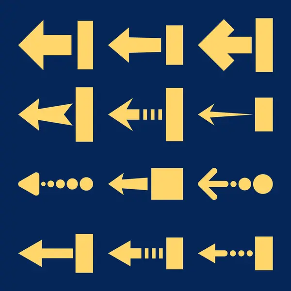 Ensemble d'icônes plates à vecteur gauche — Image vectorielle