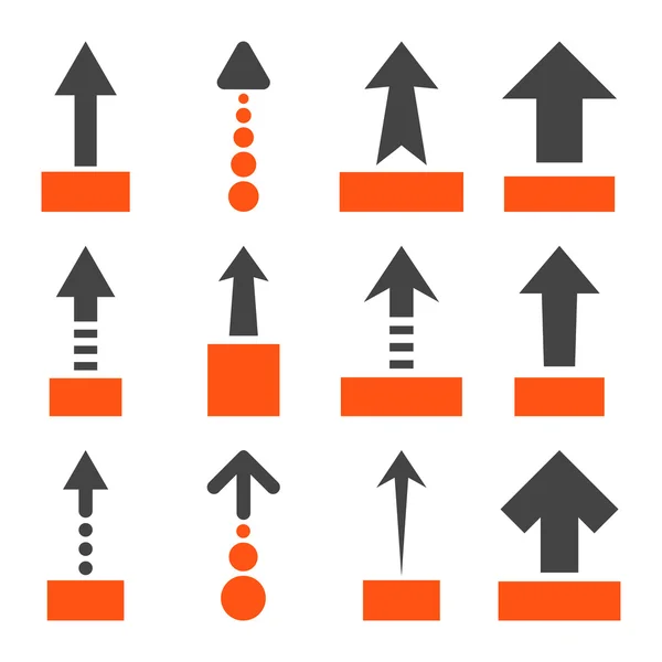 벡터 평면 아이콘 세트를 올려 — 스톡 벡터