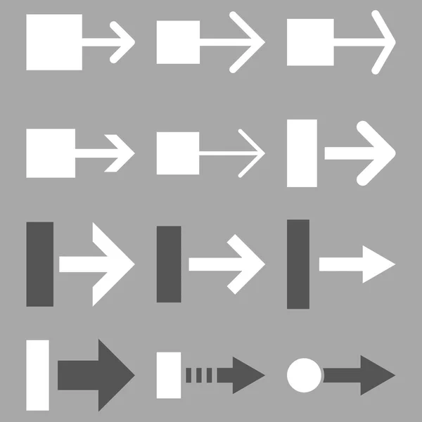 Ensemble d'icônes plates à vecteur droit — Image vectorielle