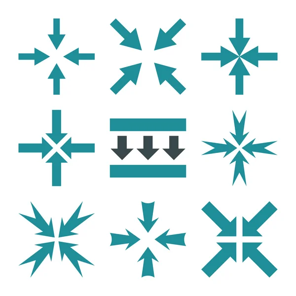 Flechas de presión Vector Flat Icon Set — Archivo Imágenes Vectoriales