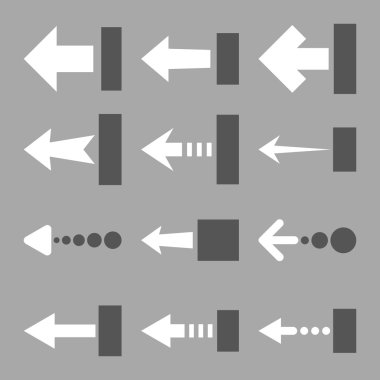 Sol vektör düz Icon Set çekmek