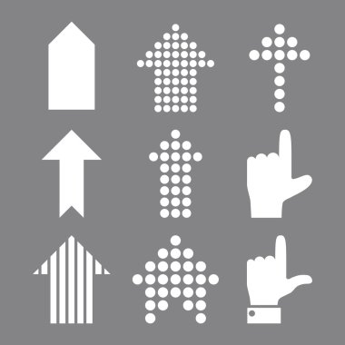 İşaretçiler vektör düz Icon Set Up