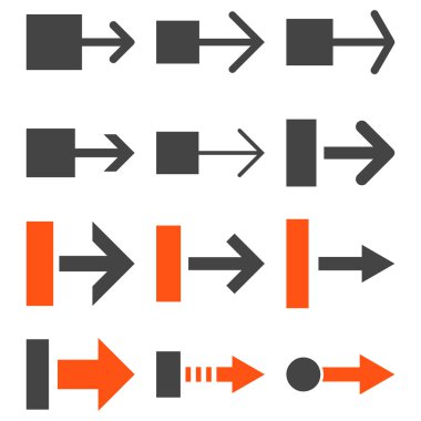 Doğru vektör düz Icon Set çekmek