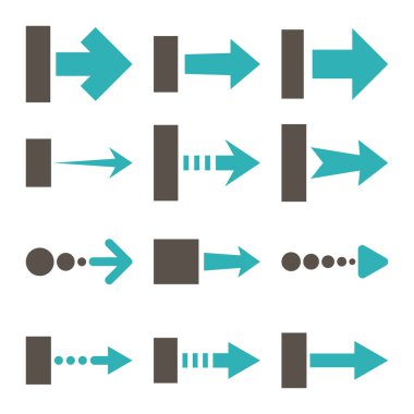 Doğru vektör düz Icon Set çekmek