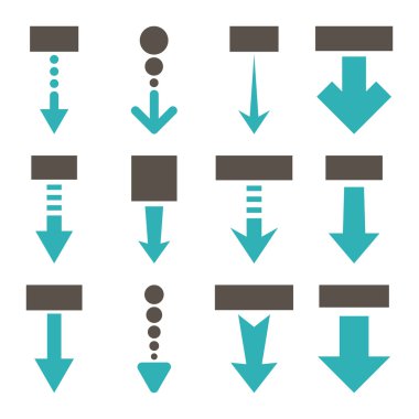 Vektör düz Icon Set çekin